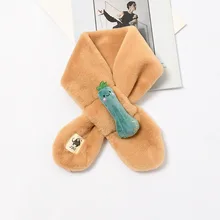 Детский Теплый шарф на шею, зимний модный милый шарф для девочки, мягкая шаль, новинка