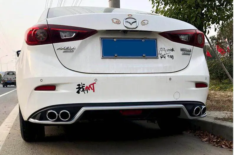 Защитные бамперы для заднего бампера Mazda 3 Axela ABS комплект кузова DCK 2017 2019|Обвесы| |