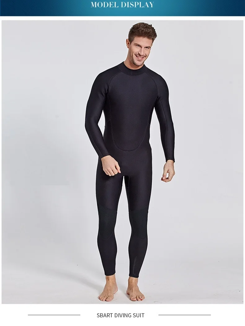 SBART Spearfishing Wetsuits Men 2MM Neoprene Long Sleeve Swimsuit Men Women's Swimming Surfing Snorkeling Diving Wet Suits