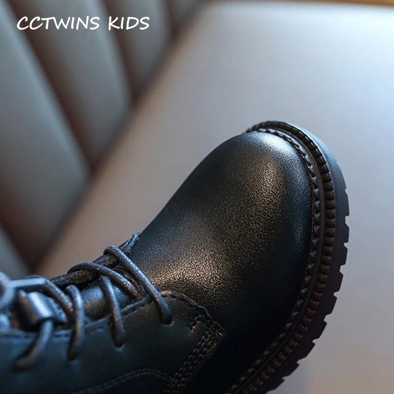 CCTWINS/детская обувь; коллекция года; Зимние Модные Ботинки martin с мехом для девочек; повседневные короткие ботинки в британском стиле для мальчиков; детская обувь; MB131