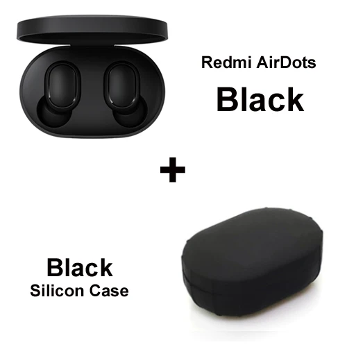 add black case Xiaomi Redmi Airdots TWS Bluetooth 5,0 наушники 12Hous длительный срок службы батареи Смарт сенсорное управление клавишами 4,1g перезаряжаемые наушники - Цвет: add black case