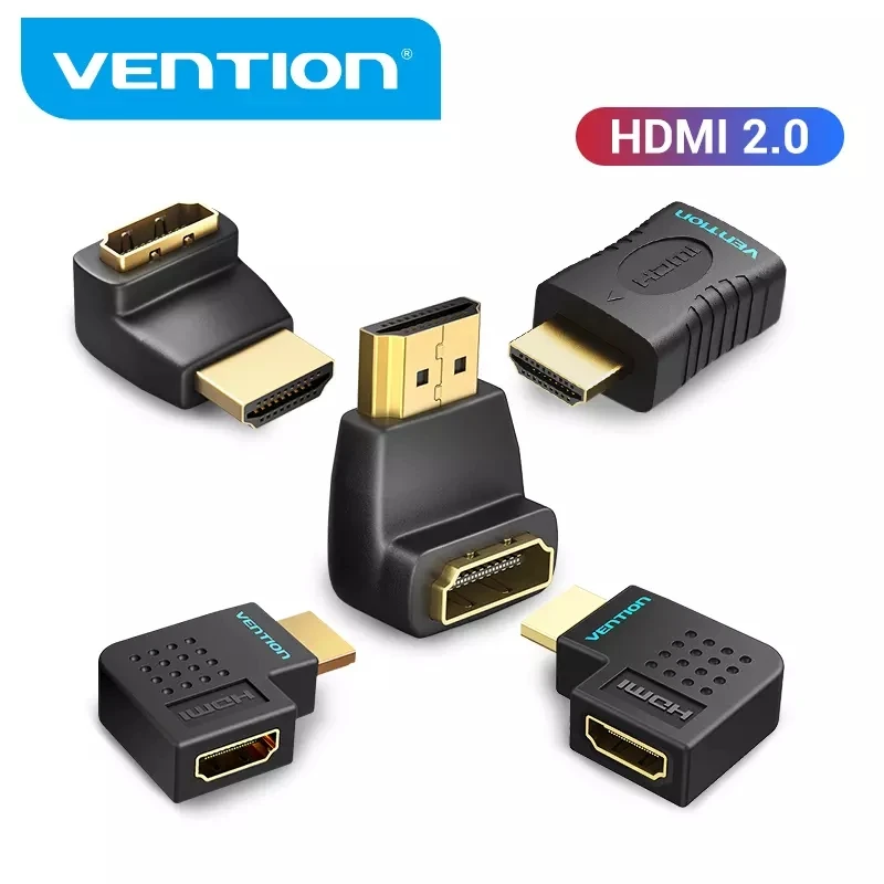 2X Right Angle hdmi Cable Adapter Male to Female TV Connector 270 90 PF 