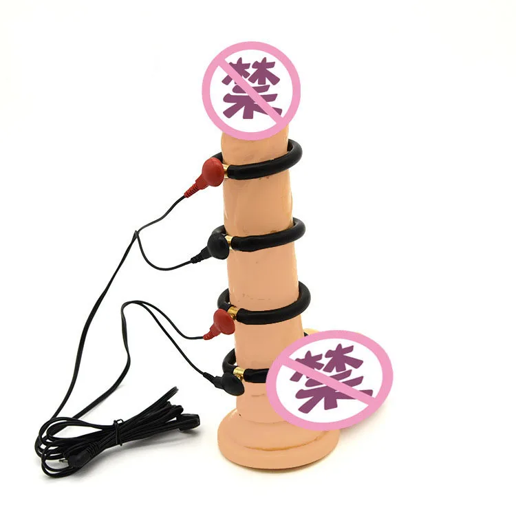 Electro Sex Toys Electric Sex Toys Electric Shock Silicone Penis Ring Male Sex Toy
