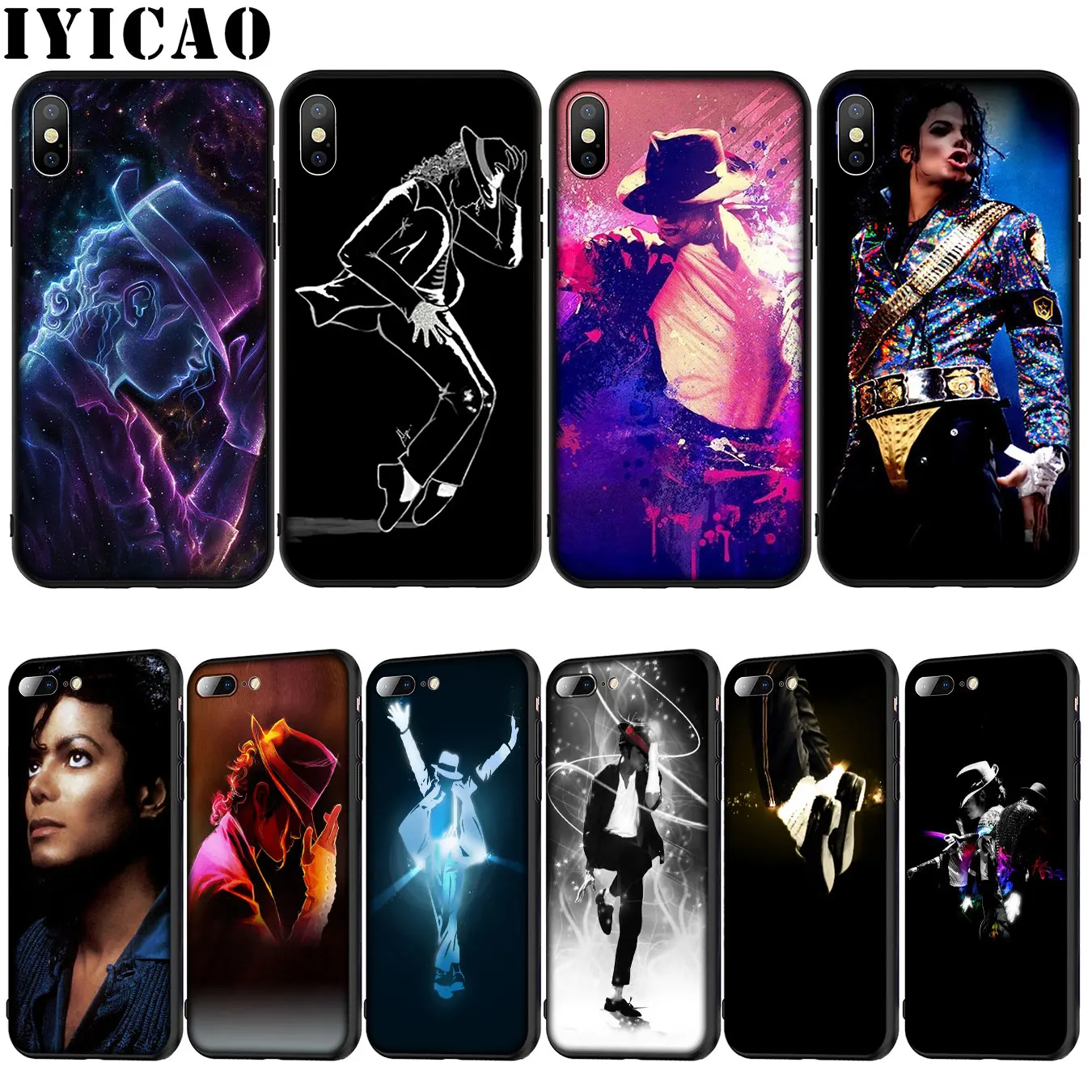 IYICAO в стиле Майкла Джексона мягкий силиконовый чехол для iPhone 12 мини XR X XS 11 Pro Max 10 6