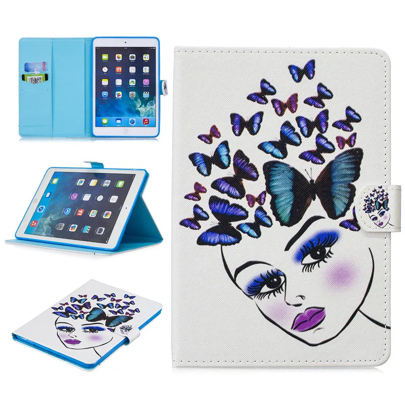 Модный защитный чехол для Apple ipad mini 5 4 3 2 1 чехол Funda PU кожаный чехол-подставка для ipad mini 4 3 Чехол мультяшный чехол