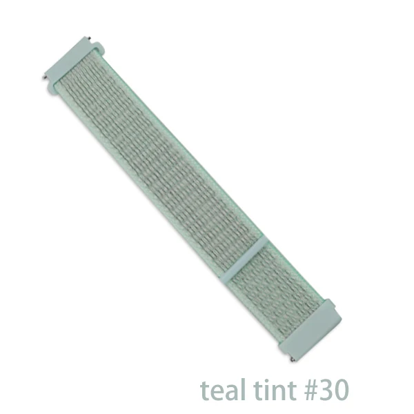 teal tint 30 Gear S3 для samsung galaxy watch 46 мм 42 мм gear sport S2 нейлон xiaomi amazfit bip 47 мм huawei watch gt ремешок 20 22 мм ремешок для часов - Цвет ремешка: teal tint 30