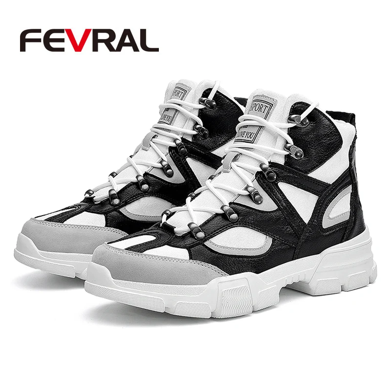 FEVRAL/сезон осень-зима; мужские ботинки; Новинка года; модная Уличная Повседневная обувь; Высококачественная Мужская обувь; мужские водонепроницаемые Брендовые ботильоны