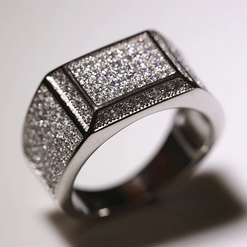 S925 Sterling Silver 2 carats Diamond Ring for Men Anillo Gemstone Silver 925 Jewelry diamond bague diamant anillos mujer Rings S925 Sterling Silver 2 carats Diamond Ring for Men Anillo Gemstone Silver 925 Jewelry diamond bague diamant anillos mujer Rings
