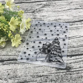 

Christmas snowman Plastic Embossing Folder For Scrapbook DIY Album Card Tool Plastic Template Stamps Wedding Decor