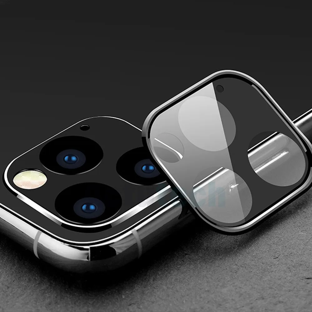 Для iPhone 11 3D полная задняя крышка для объектива камеры Защита экрана для iPhone 11 Pro Max Закаленное стекло пленка Алюминиевый металлический чехол для объектива