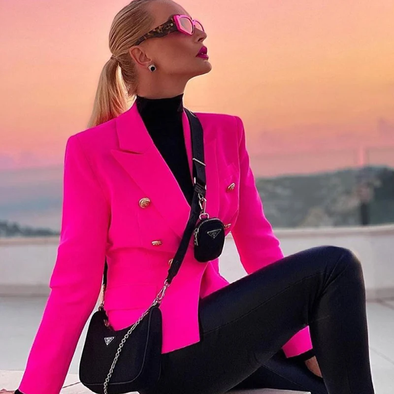 Veste Blazer Robe Blazer Rose Robe Longue Robe Et Veste Tailleur