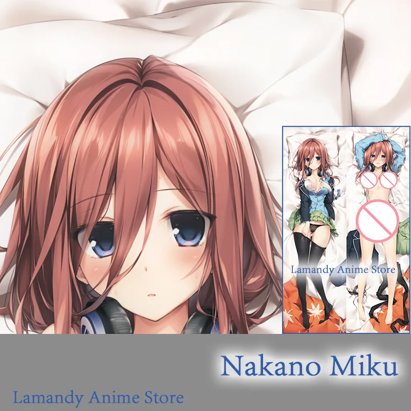 

Dakimakura Anime Nakano Miku The Quintessential Quintuplets Double Sided Print Pillowcase Life Size Body Pillow Cover