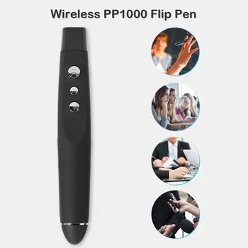 

PP1000 Wireless Laser Pointer Speech Teaching Flip Pen Remote Control Presenter Mini Design Exquisite Appearance Easy Carry