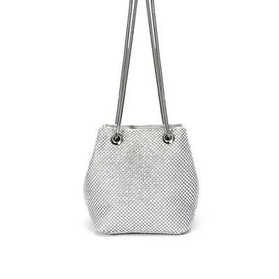 YM1870Silver GLOIG, дизайн, Женский мягкий клатч, стразы, дамские сумочки, бриллианты, для свадебной вечеринки, вечерние сумочки со змеиной цепочкой - Цвет: YM1870Silver