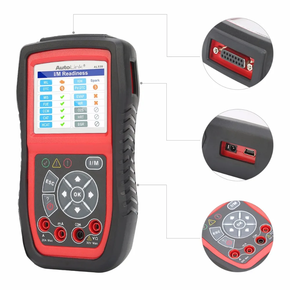 Autel AutoLink AL539B OBD2 сканер считыватель кодов и электрический инструмент для