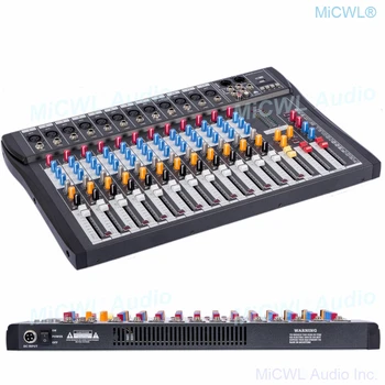 

MiCWL 12 Channel Audio Mixer Mixing Console Music Recording Bluetooth Mixer DSP Phantom Power USB Monitor MP3 3 brand EQ effect