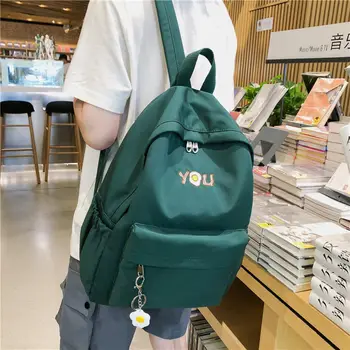 

Girls School Bags for Teenage Backpack Women Bag School Black Lightweight Nylon Student Bookbag Female High Teen Schoolbag