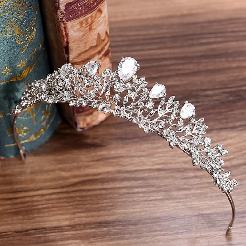 

Bride Crown Zircon Luxury Wedding Women Tiara Elegant Jewelry Headwear Princess