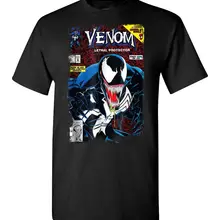 Venom Vintage cubierta de cómic camiseta gráfica camiseta de dibujos animados hombres Unisex nueva moda camiseta envío gratis camisetas divertidas