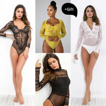 

Sexy lingerie Temptation Lace Long sleeve Sets Base jumpsuit micro bikini Clothes For Women Couples Love Nightwear Sexy Sets