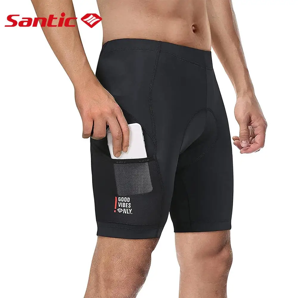 Santic Men's Cycling Shorts 4D Padded Biking Shorts Breathable Bicycle Wear