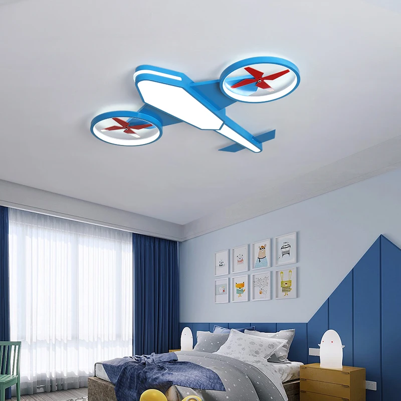 Современные светодиодные модели самолета люстры освещение для детей домашнее