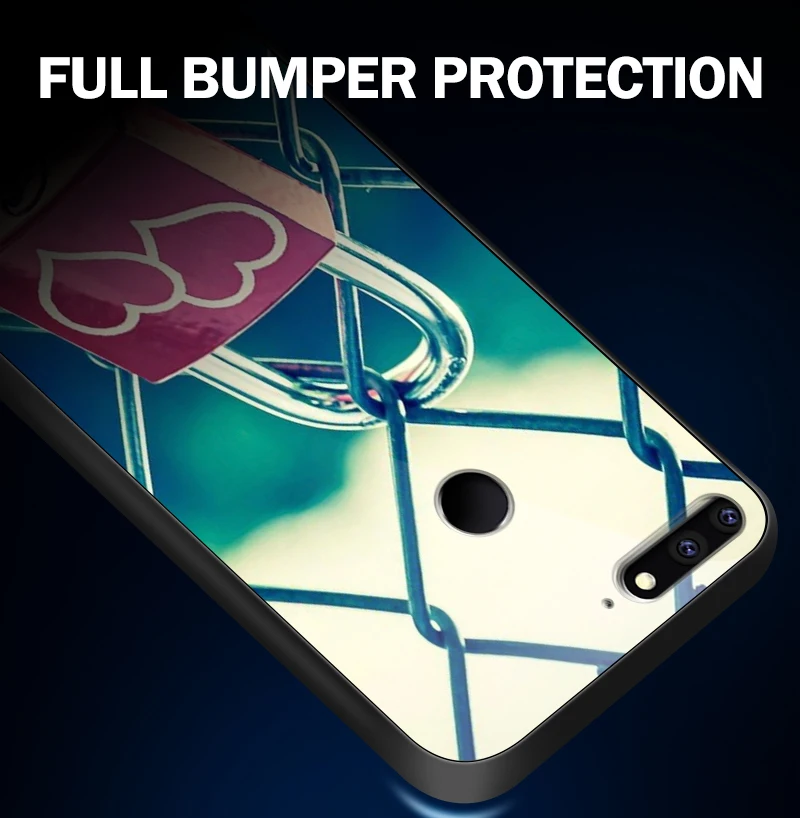 Роскошный чехол для Huawei Honor 6X 7A 7C 7X 8A 8X9 облегченное закаленное стекло Чехлы Y6 Y9 Y7 премьер-профессионал Magic2 Мягкая силиконовая задняя крышка-Чехол