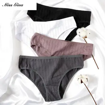

Women Underwear Cotton Panties Women Striped Underwear Sexy Briefs Breathable Underpants Fashion Lingerie Low Rise Female Panty