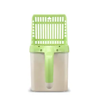 

1 Pcs Pet Cleaning Tool Cat Litter Shovel Cat Bath Training Tool Cat Shit Portable One With Bucket Large Hole Shovel