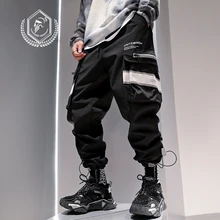 Мужские свободные штаны-шаровары Golomise в стиле сафари, длина по щиколотку, флисовые плотные брюки-карго в стиле хип-хоп