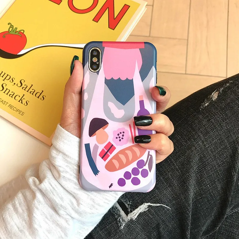 Для Iphone 7 8 Plus 6s абстрактная Иллюстрация шаблон чехол для телефона IPhone X XS 6 Мягкий