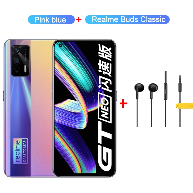 Realme Android Smartphone GT Neo Flash Edition 5G NFC Mobile Phone 6.43" Dimensity 1200 Octa Core 64MP 65W Fast Charge Cellphone 8gb ram 8GB RAM