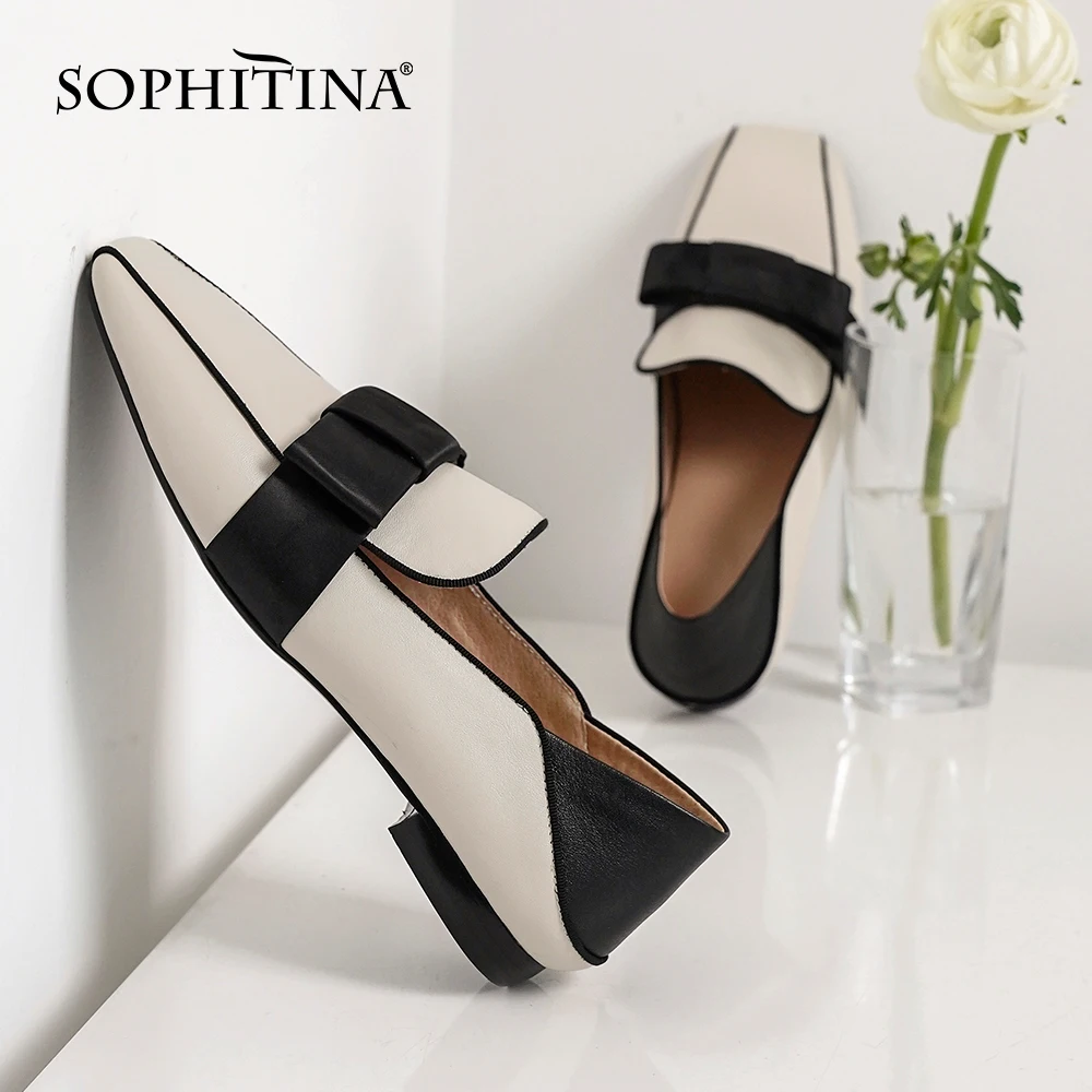 SOPHITINA/Новые разноцветные туфли на плоской подошве из высококачественной