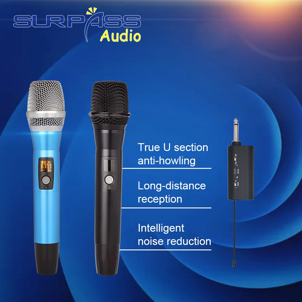 

Professional Karaoke Bluetooth Microphone UHF Wireless Speaker Portable Handheld Mic performances Singing with 3.5mm interface