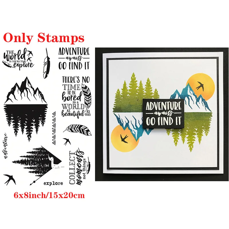 

Adventure Sentiments Number Elements 2021 New Transparent Stamps for DIY Scrapbooking Paper Cards Making Crafts Supplies