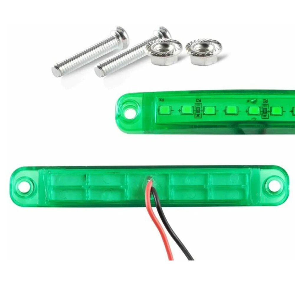 Универсальный полосы светильник зеленый 20 штук 9 светодиодный AC/DC 12V 24V грузовик