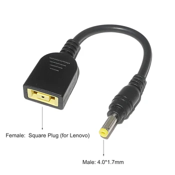 

Dc Square USB Plug Female to 4.0*1.7mm Male Power Adapter Converter Connector Cable Cord for Lenovo YOGA 310 510 520 710 Laptop