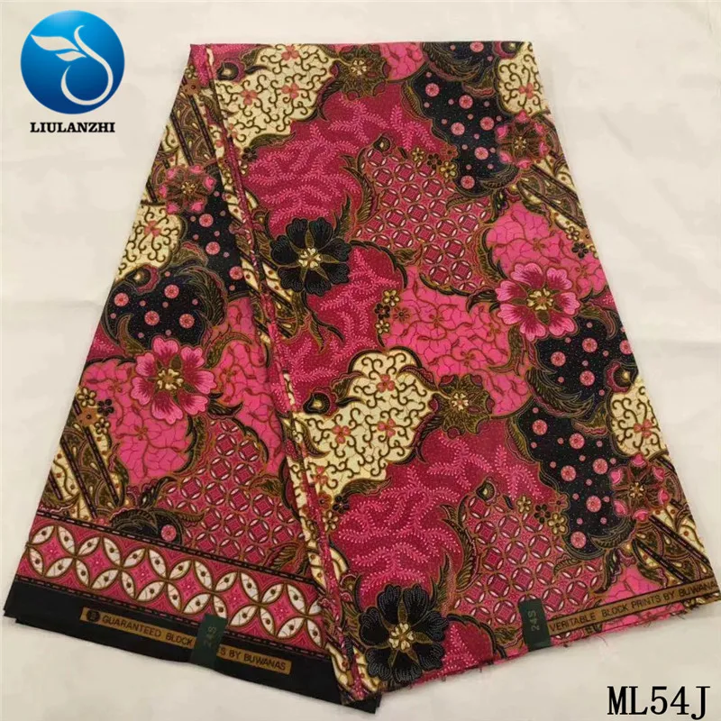 Воск liulanzhi ткани последний стиль печать цветы восковая ткань хлопок Анкара воск настоящая ткань для женщин ML54J01-ML54J26