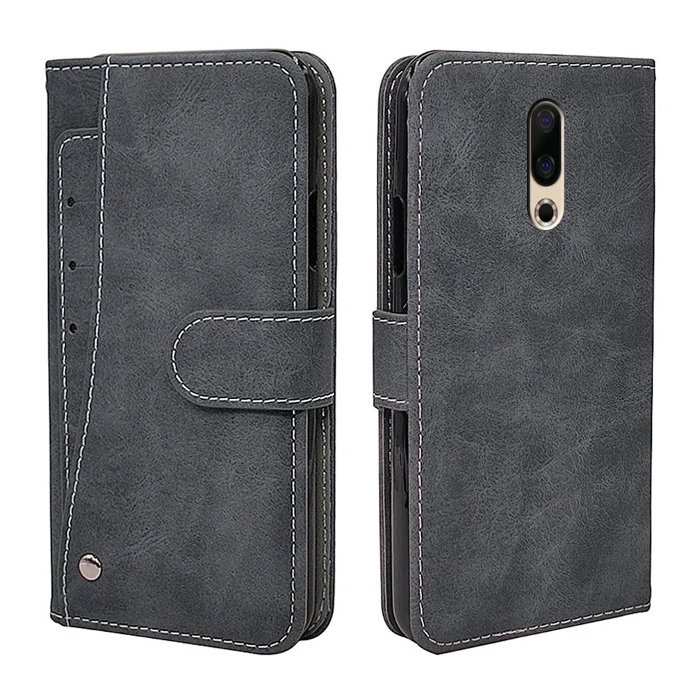 

Flip Leather Wallet Case For Meizu 16Xs 16S 16 16th 15 Lite Plus M15 Pro Case Vintage Business TPU Silicone Cover with Card Slot