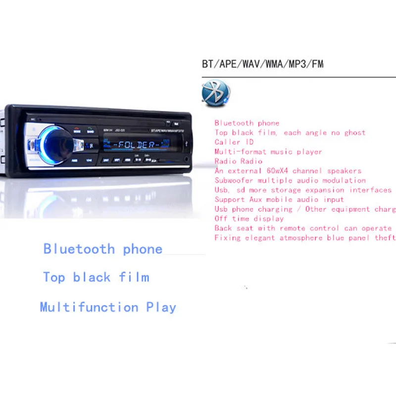 JSD520 Aux Usb для автомобиля репродуктор De Musica Para Карро Mp3 музыкальный плейер в машине Para Карро растения аудио Радио Bluetooth автомобильный набор, свободные руки