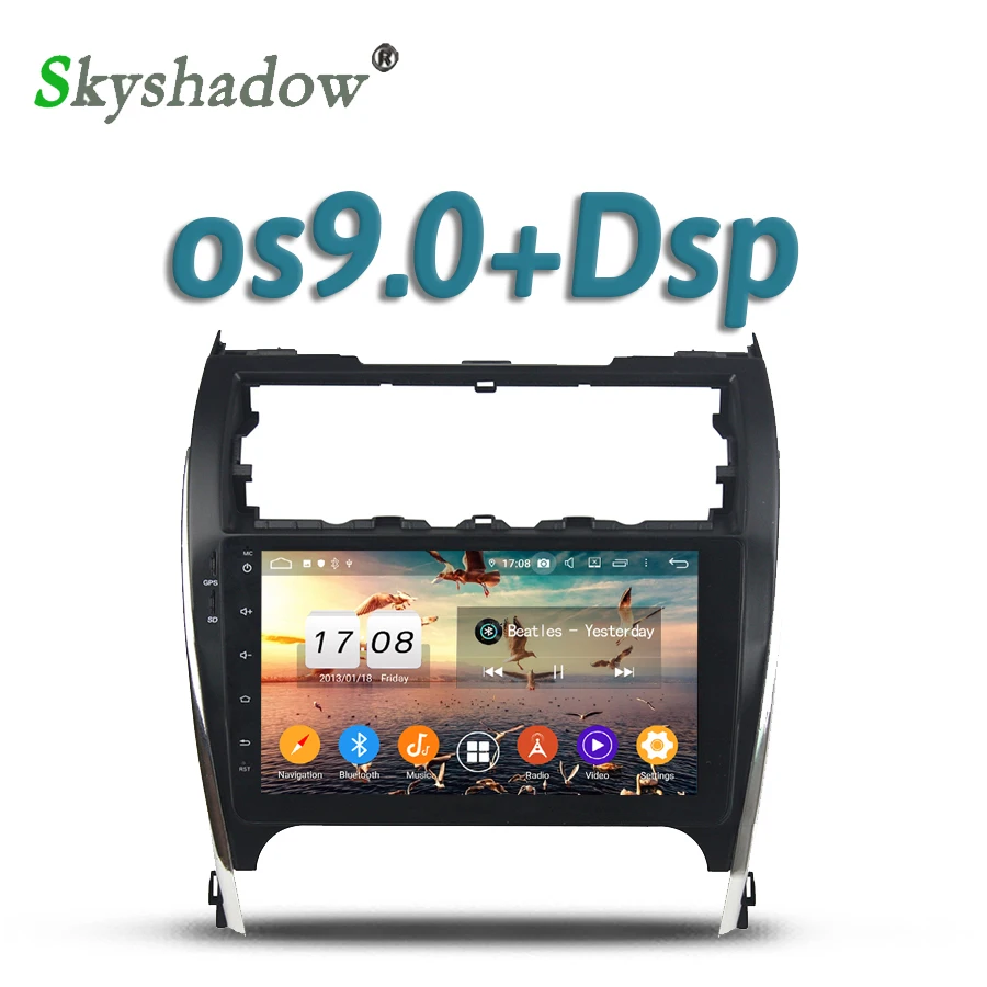 Автомобильный DVD плеер 9 &quotDSP IPS Android 10 4G + 32G Wifi BT 5 0 радио GPS карта для Toyota CAMRY 2012 2013 2014