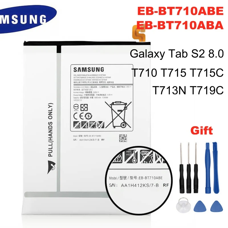 SAMSUNG Оригинальный планшет EB BT710ABA BT710ABE батарея для Samsung Galaxy Tab S2 8 0 SM T710 T713 T715/C/Y T719C