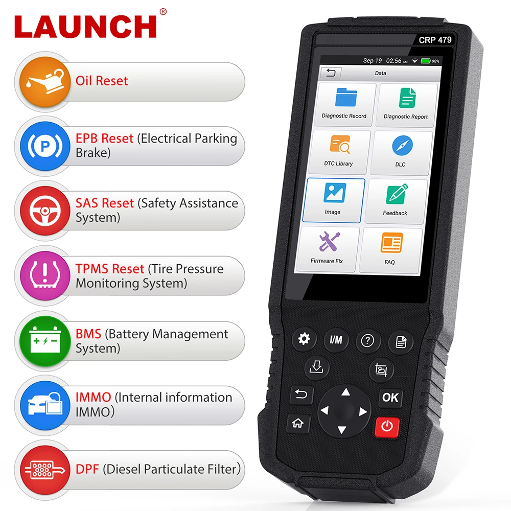 Launch X431 CRP479 OBD 2 сканер ABS EPB DPF Сброс масла 16 Система obdii Автомобильный