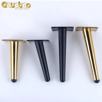 

[Onubao] 4PCS Wrought Iron oblique Cone Furniture Legs High-strength Sofa Leg Kitchen Cabinet Table Leg Furniture Feet 10-30cm
