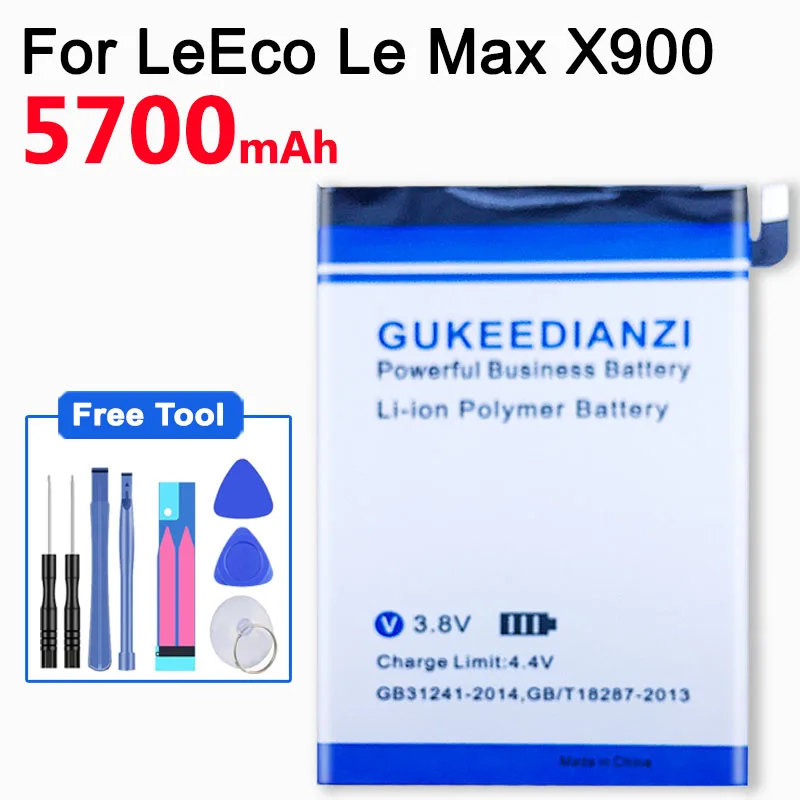 Аккумулятор для мобильного телефона GUKEEDIANZI LT633 для LeEco Letv Le Phone Le Max MX1 X900 5700 мАч прочный безопасный сменный аккумулятор