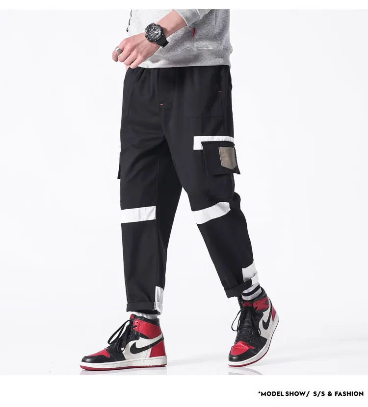 Спортивные штаны мужские уличные Мужские штаны для бега шаровары мужские s брюки хип хоп тактические 2019 плюс размер модного цвета, в стиле