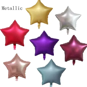 

wholesale 100pcs stars foil balloons party decoration 18inch Metallic style star balloon for reseller