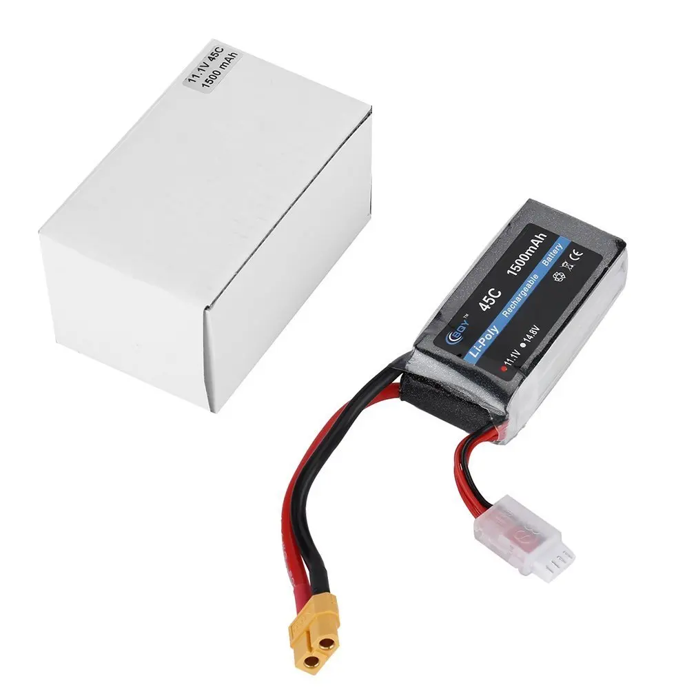 

1500mAh Li-Poly Rechargeable Battery Plug Connector For RC Helicopter Drone Aircraft Truck Car Boat XT60
