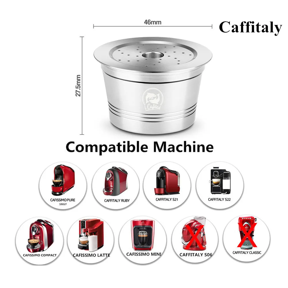 3 версии капсулы для кофе из нержавеющей стали для Caffitaly Tchibo cafessimo K-fee ALDI Expressi многоразовые фильтры для кафе - Цвет: Caffitaly