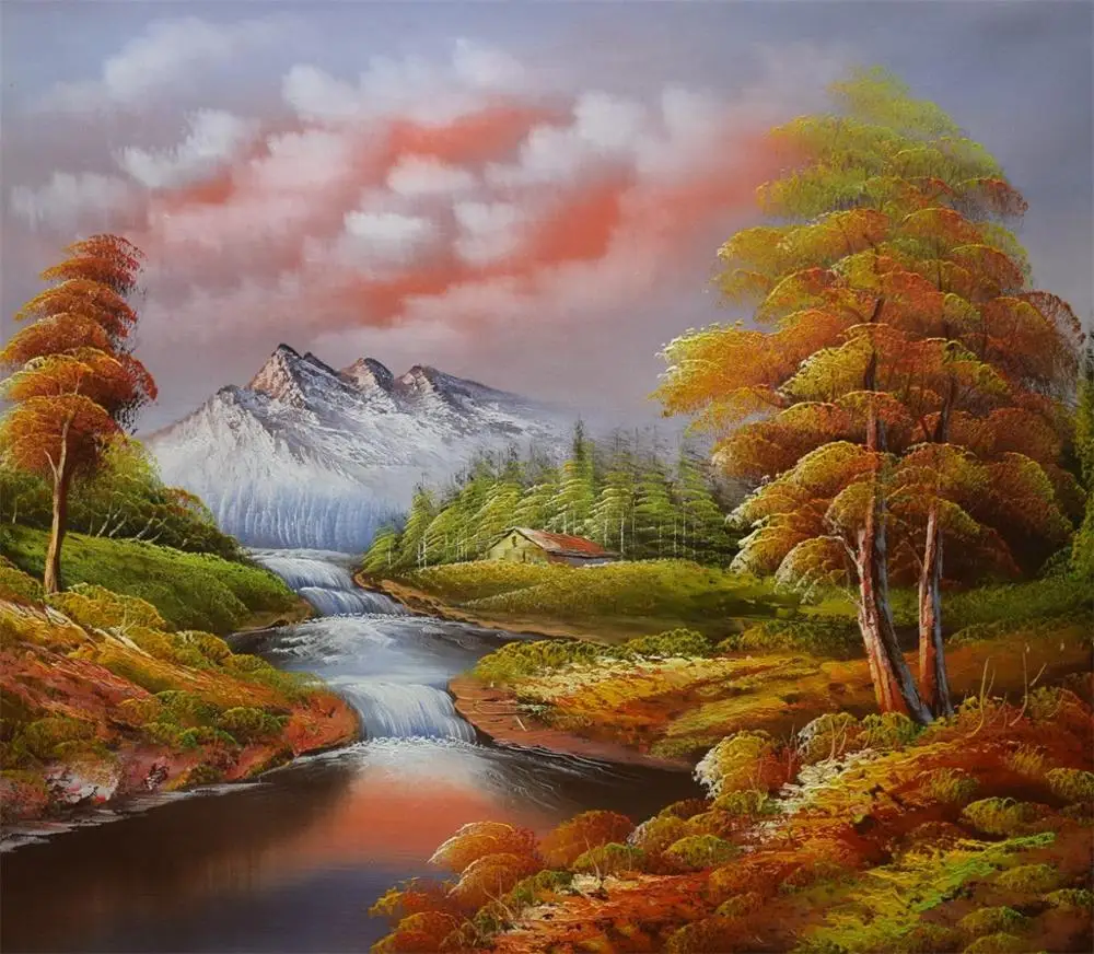 6-Piece Autumn Landscape Theme Oil Painting Canvas Set Multicolour price in  UAE, Noon UAE